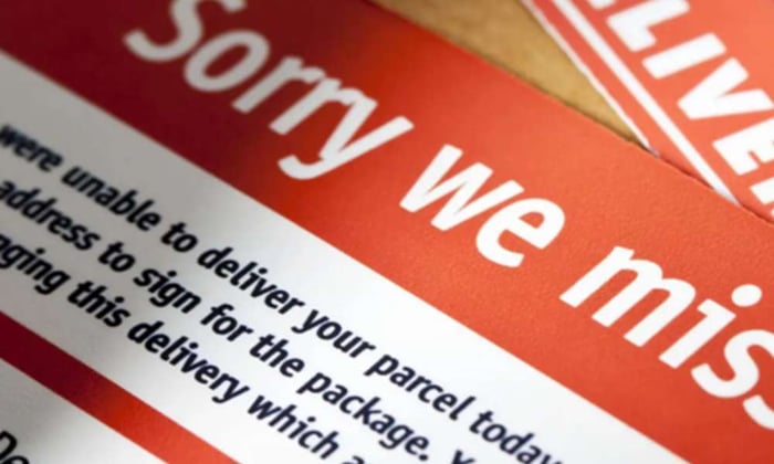 sorry we missed you card