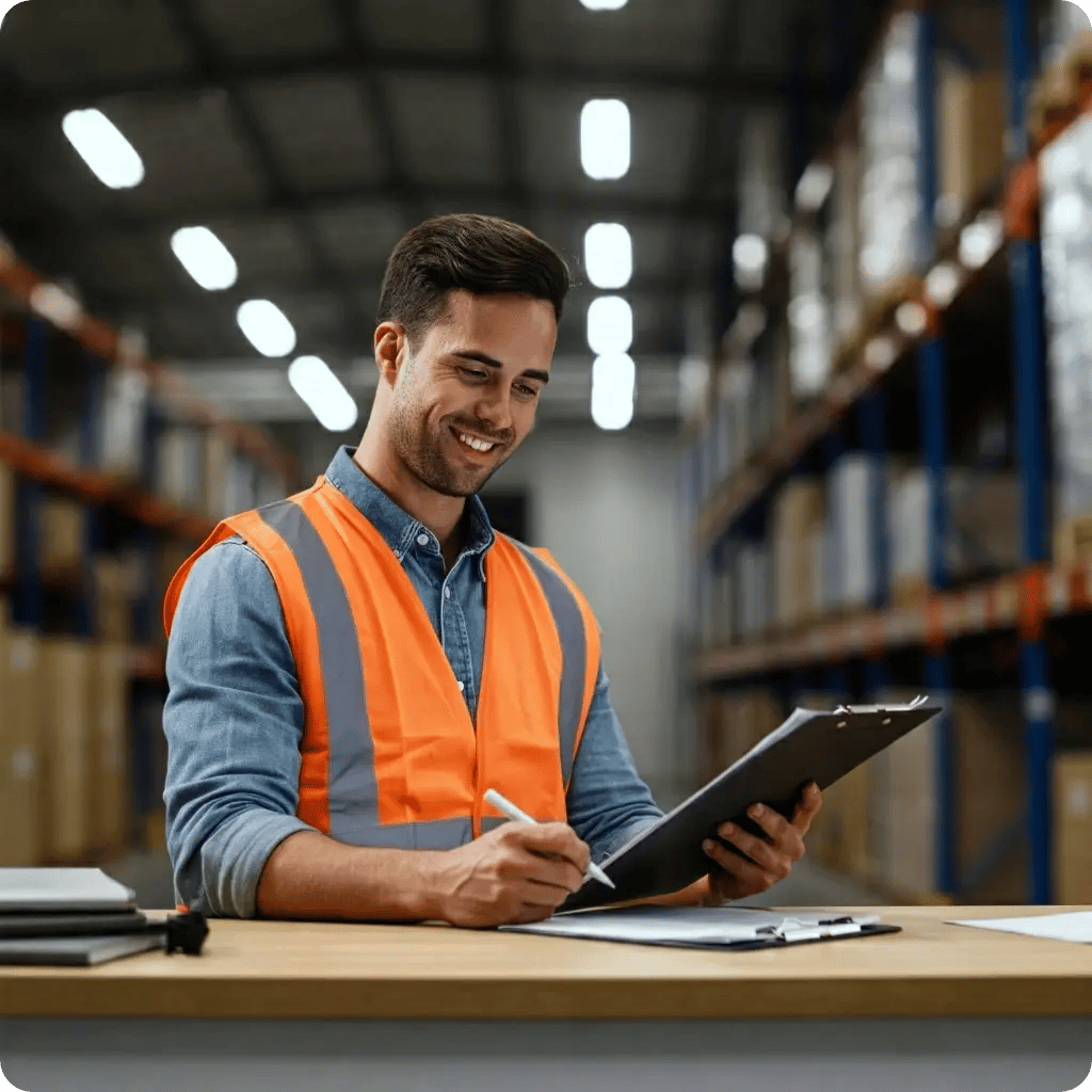 man working in a warehouse