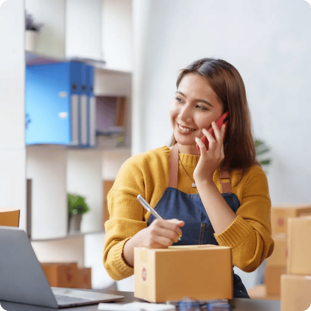 woman fulfilling ecommerce orders woman fulfilling ecommerce orders