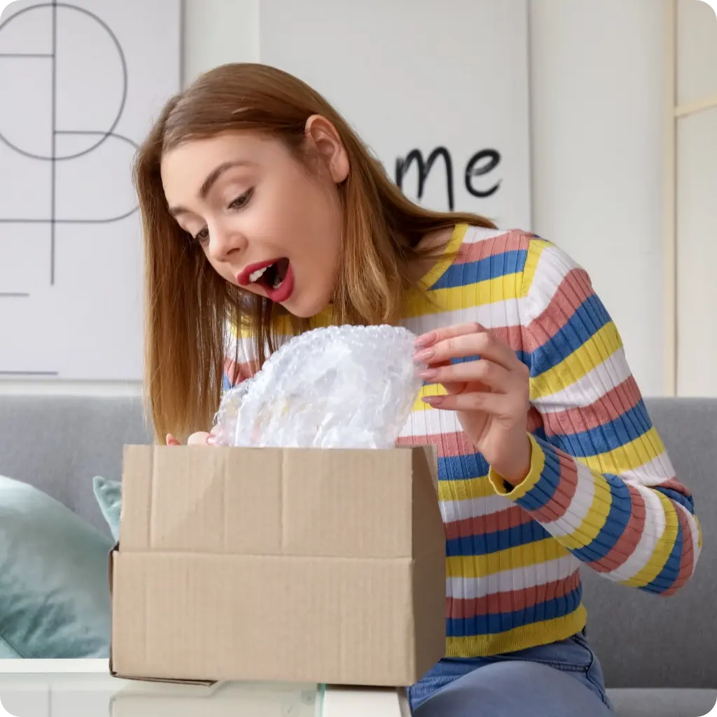 happy_woman_opening_parcel happy_woman_opening_parcel
